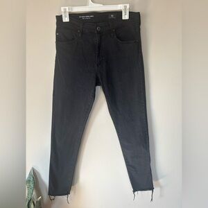AG Adriano Goldschmied The Farrah High Rise Super Skinny Ankle Black Jeans - 29